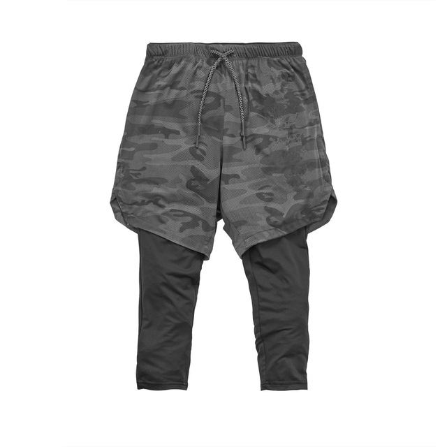 Athletic man wearing Apex Velocity Shorts during gym training and outdoor activities.